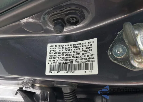 2020 Honda Civic Lx z USA, uszkodzony, nr VIN 19XFC2F60LE006059